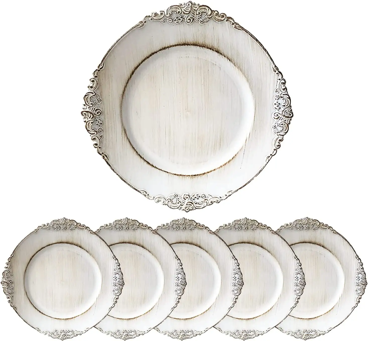 Carregador de prato para decoração, plataforma para carregar prato de plástico antigo para decoração de casa, cozinha, festas, casamento, decoração