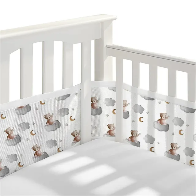 OEM & ODM Service Atmungsaktive Babybett Bett Stoßstange Mesh Crib Liner Kinder bett Bett um Protector Anti-Bumper