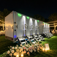 Remorque de toilettes mobiles de luxe de haute qualité à 8 postes, sur mesure, fabriquée en Chine, avec climatiseur