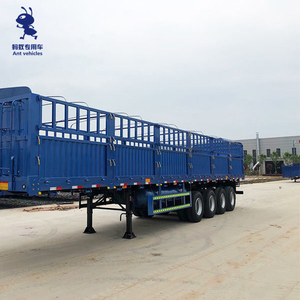 Công suất 60 tấn vật liệu thép hàng rào hàng hóa bán Trailer xe tải Trailer động vật Giao thông vận tải chăn nuôi Giao thông vận tải - Product Image 2