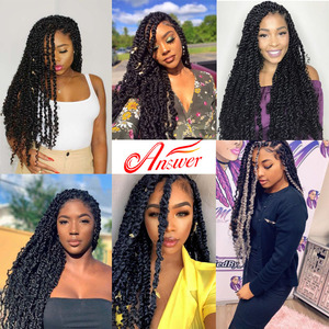 Cheveux synthétiques au crochet en gros Nubian pré-torsadé Passion Water Wave Crochet Curly Braid Hair Passion Twist Hair - Product Image 6