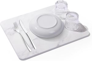 Estante para platos de piedra superabsorbente FMT, encimera de cocina de tierra de diatomeas, alfombrillas de secado de platos con almohadilla para pies, <span class=keywords><strong>alfombrilla</strong></span> para vajilla - Product Image 2
