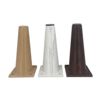 Pied de canapé en forme de triangle, hauteur réglable, en plastique, bois, style américain, finition bois, lot de 2 pièces
