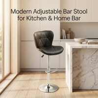 Chaise de bar pivotante réglable en métal chromé blanc, avec repose-pieds, de haute qualité, moderne, pour salle à manger, bar à domicile, salon