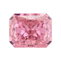 Pierres précieuses 9A en zircon rose poli de forme poire, créées en laboratoire, pierres précieuses en vrac de type diamant à haute teneur en carbone pour bagues