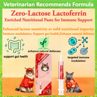 Pâte de lactoferrine sans lactose la plus vendue de l'usine AINA, absorption rapide, sans céréales, 3 g/unité, soutient l'immunité et la santé intestinale des chiens et des chats