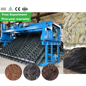 Retourneur de compost durable de type chaîne à plaques de 1,8 mètre de profondeur pour engrais fermentés - Product Image 3