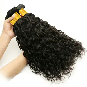 Vente en gros Extensions de faisceaux de cheveux humains vierges bruts humides et ondulés Vendeur de paquets de cheveux humains ondulés de qualité 8a en cheveux brésiliens