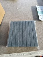 Panel Akustik Felt PET Serat Poliester Beralur Dekoratif Ramah Lingkungan Modern Desain Model 3D untuk Kamar Tidur