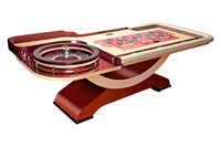 Table de roulette en bois de luxe, table de roulette élégante personnalisée, table de roulette de casino