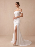 Robe de mariée corset pour mariée, grande taille, style robe de bal, avec appliques de dentelle personnalisées, en satin ivoire avec traîne