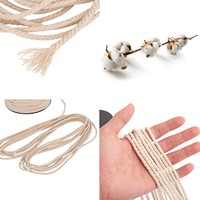 Corde blanche 5Mm 100% cordon de coton Sheweave cordon de macramé utilisation de coton pour fil de macramé