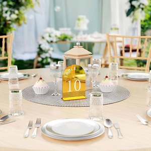 Custom <b>Acrylic</b> Wedding Table Digital Number Plate Printing Transparent <b>Mirror</b> Stand Party Restaurant Activity Design High - Product Image 3