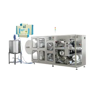 Automatic Wet Wipe Making Machine For W folding Baby Wipes Wet Towel Tissue Manufacturing Packing Production Line