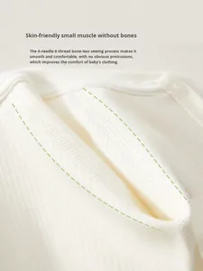 Tutina Unisex per Neonati con Stampa Cartoon, Pigiama Primaverile Autunnale Invernale in Puro Cotone, <span class=keywords><strong>Body</strong></span> a Maniche Lunghe con Chiusura Nascosta - Product Image 4