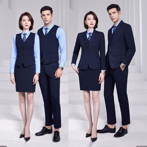 Unisex Professional Suit Set KSL6692 Workwear Acetate Fiber Formal Wear for Office and Service Industry - Product Image 1