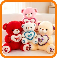 Boneka Beruang Teddy Menyala Grosir, Boneka Beruang Lucu Custom untuk Hadiah Ulang Tahun Anak Perempuan, Natal, Valentine