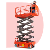 Plateforme élévatrice à ciseaux autopropulsée haute sécurité avec arrêt d'urgence, outils de levage de construction à protection multi-couches