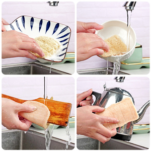 Luffa reinigingsdoek anti-aanbak olie keukendoek absorberend pluisvrij schuursponsje voor het afwassen van afwas en potten - Product Image 6