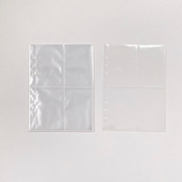 Protège-pages transparents A5 pour classeur, 2,6 x 4,9 po, recharge d'album photo à 1 pochette, cartes pour classeur à 6 anneaux, cartes photo et espèces personnalisables