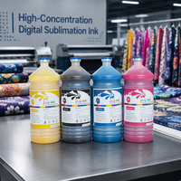 Harga Pabrik Grosir 1 Liter Tinta Sublimasi CMYK Warna Cerah Berkualitas Tinggi Label Pribadi untuk Kepala Cetak I3200 XP600 5113 DX5