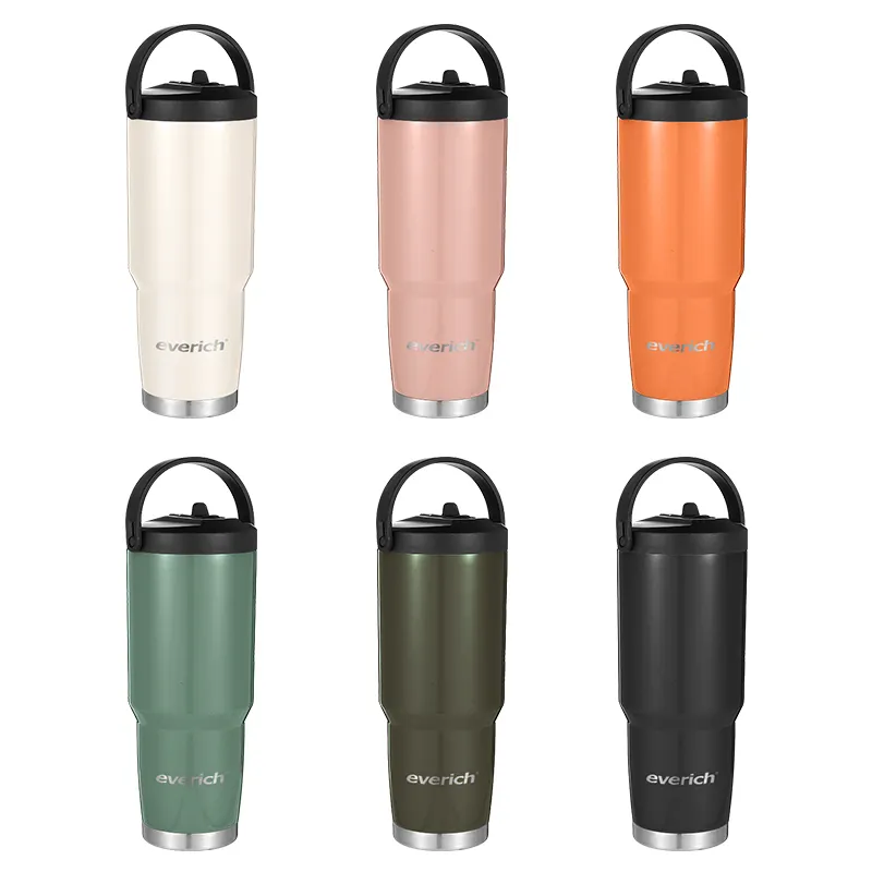 2022 New design double wall vacuum flask Insulated stainless steel wide mouth water bottle for hiking and gym