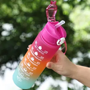 Hot Selling Fashion Gradient Color Water Cup For Foreign Trade Frosted Sports Plastic Water Cup