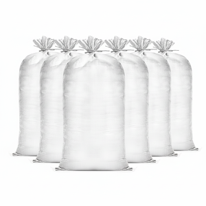 (Non fabriqué en Chine) Inondation de sacs de sable robustes, vide avec cordes d'attache, protection UV 1600 heures, barrière d'eau d'inondation - Product Image 1