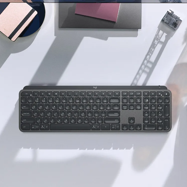 Оригинальные Logitech MX клавиши 2,4 ГГц игровая клавиатура двойной режим подсветки перезаряжаемая беспроводная клавиатура