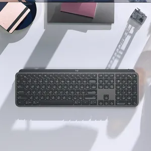 Orijinal Logitech MX tuşları 2.4GHz oyun klavyesi çift modlu arka işık şarj edilebilir kablosuz klavye