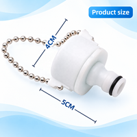Adaptateur de robinet pour lave-linge 1/2 3/4 pouce en ABS, raccord rapide fileté avec chaîne à billes pour connexion de tuyau