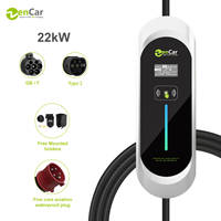 Chargeur EV portable rapide 22 kW Zencar modèle E EVSE 32A GB/T Type 2 pour voiture électrique, pour la recharge à domicile avec supports de fixation