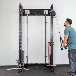 Trainer Funzionale a Parete con Montaggio Laterale, Sistema di Pulegge Regolabile Salvaspazio per Allenamenti Completi a <span class=keywords><strong>Casa</strong></span> - Product Image 6