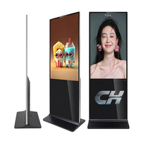 55-дюймовый напольный 4K LCD-киоск с емкостным сенсорным экраном для цифровой рекламы в торговых центрах, розничных магазинах и лифтах