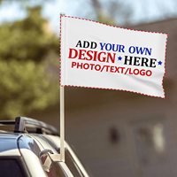 Nouveau drapeau de voiture imprimé numériquement en polyester 100% Hongrie