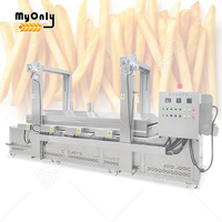 MY Commercial Nouvelle Machine à Frire Continue en Acier Inoxydable 304 avec Contrôle Automatique de la Température pour Frites, Donuts et Nuggets de Poulet