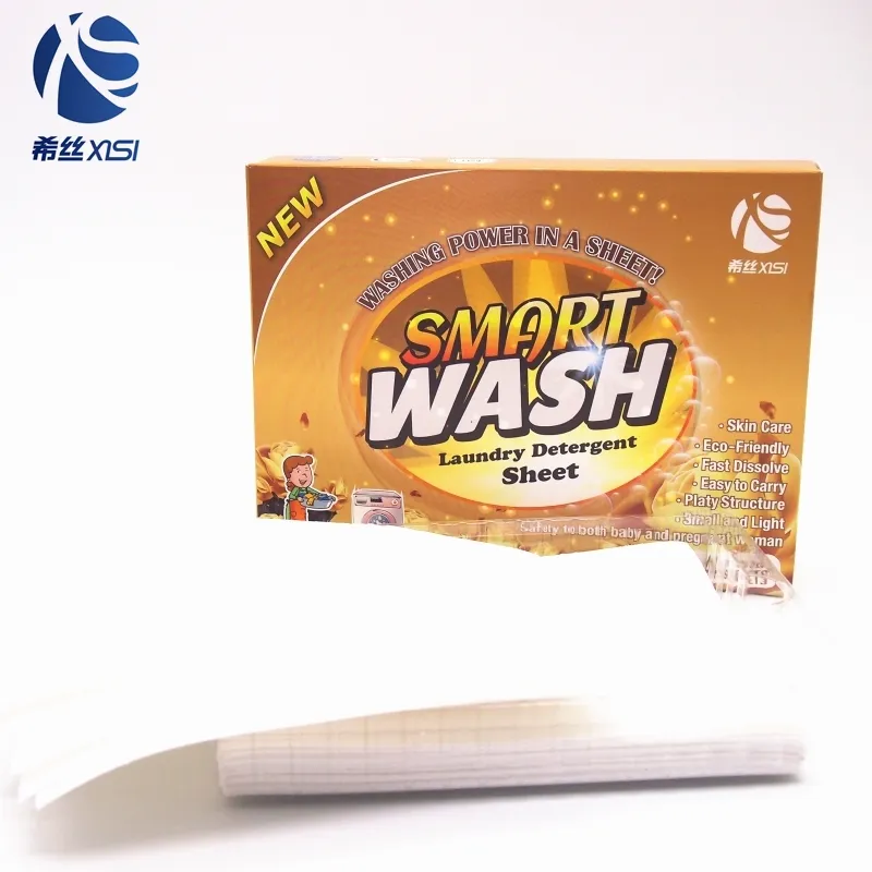 Eco friendly clean detergent tablets washing power laundry detergent sheet paper