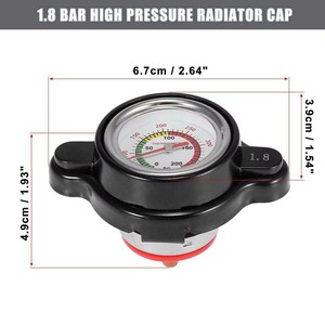 Bouchon de <span class=keywords><strong>radiateur</strong></span> haute pression 1.8 bars 25.6Psi température Gau pour motos et VTT Yamaha Kawasaki Suzuki Polaris Ranr - Product Image 2