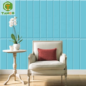 Papel tapiz con diseño de banheiro, papel tapiz a rayas, decoración del hogar, pegatinas de <span class=keywords><strong>pared</strong></span> de espuma 3d - Product Image 2
