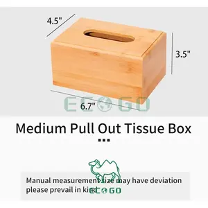 กล่องทิชชู่ไม้ไผ่กล่องกระดาษทิชชู่สำหรับโรงแรมบ้าน - Product Image 6