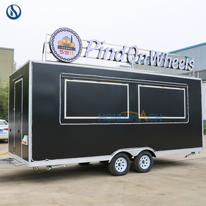 HONLU Mobile Kitchen Concession Trailer <strong>Food</strong> Truck Trailer Container <strong>Food</strong> <strong>Stand</strong> Stainless Steel Interior for Pizza Burger - Product Image 5