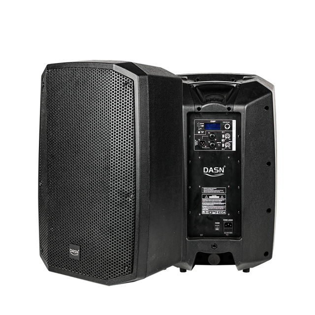 DASN SCK15DC 15 Inch 2 Way 500W RMS DSP Professional Active Plastic Full Frequency PA System Speaker DJ Stage Home Sound Audio