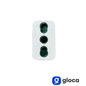 Gloca Paquete de 5 adaptadores de enchufe estándar italiano de 250 V 10/16 A con 2 tomas, enchufe de plástico blanco - Product Image 3