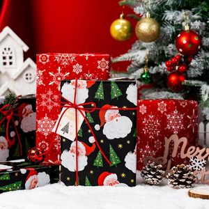 Black Santa Wrapping <b>Paper</b> <b>Roll</b> 17 Inch X 33 Feet Christmas Gift <b>Wrap</b> Recyclable Single Side Coating - Product Image 2