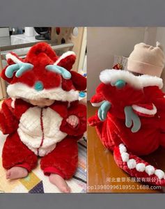 Vêtements de Nouvel An pour bébés, motif <span class=keywords><strong>Dragon</strong></span> Wter, combinaison festive pour bébés, super mignonne - Product Image 5