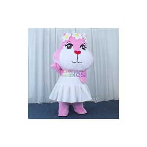 Disfraz Inflable de Pantera Rosa de 2 m/6.6 pies de Altura, Disfraz de Mascota de Animal de Dibujos Animados para Bodas - Product Image 1