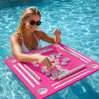 Tapis flottant Mahjong américain 31,5 pouces en mousse EVA couleur macaron antidérapant imperméable pliable écologique portable - Entrepôt américain