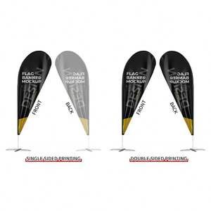 Drapeaux plumeaux personnalisés imprimés numériquement, style fanion, pour plage, extérieur, agriculture, en tissu polyester, pour affichage - Product Image 4