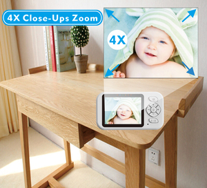 Caméra de surveillance pour bébé sans fil à prix avantageux, audio bidirectionnel, vision nocturne, capteur de température, berceuses, Wi-Fi 2,4 GHz, batterie rechargeable - Product Image 3