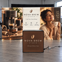 Support d'affichage portable en aluminium réutilisable avec graphismes personnalisés rétroéclairés par LED, connexion sans soudure à longueur flexible